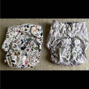 Floral and Fern Print Cloth Diapers